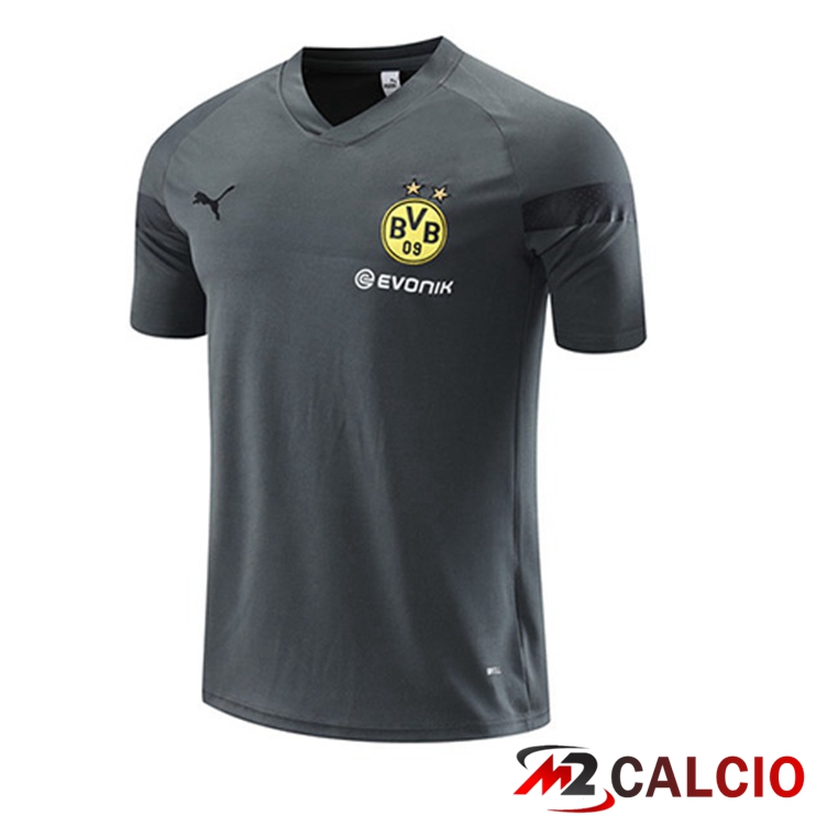 Maglie Calcio Personalizzate,Tute Calcio Squadre,Maglia Nazionale Italiana Calcio | T Shirt Allenamento Dortmund BVB Grigio 2023/2024