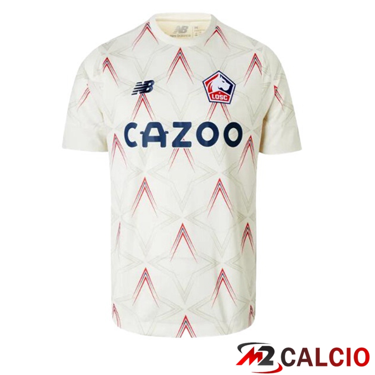 Maglie Calcio Personalizzate,Tute Calcio Squadre,Maglia Nazionale Italiana Calcio | Maglie Calcio Lille OSC Quarto Bianco 2022/2023