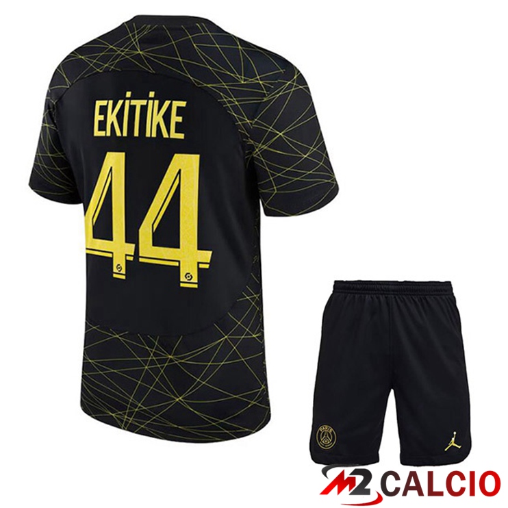 Maglie Calcio Personalizzate,Tute Calcio Squadre,Maglia Nazionale Italiana Calcio | Maglie Calcio Paris PSG (EKITIKE 44) Bambino Quarto Nero 2022/2023
