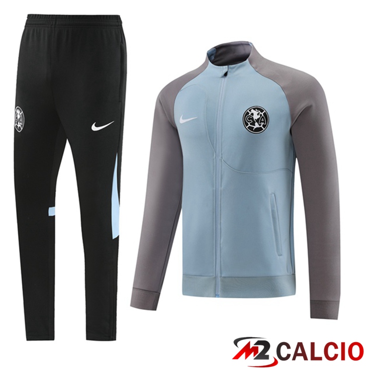 Maglie Calcio Personalizzate,Tute Calcio Squadre,Maglia Nazionale Italiana Calcio | Insieme Tuta Calcio - Giacca Club America Blu 2023/2024