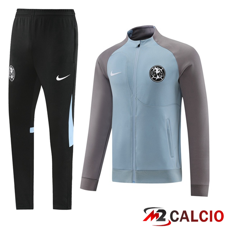 Maglie Calcio Personalizzate,Tute Calcio Squadre,Maglia Nazionale Italiana Calcio | Insieme Tuta Calcio - Giacca Club America Blu 2023/2024