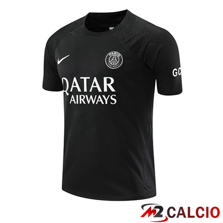 Maglie Calcio Personalizzate,Tute Calcio Squadre,Maglia Nazionale Italiana Calcio | T Shirt Allenamento Paris PSG Nero 2023/2024
