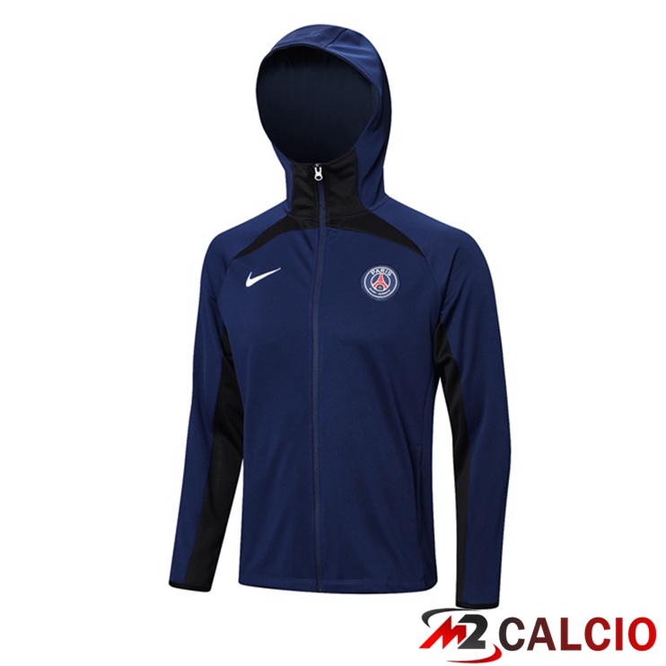 Maglie Calcio Personalizzate,Tute Calcio Squadre,Maglia Nazionale Italiana Calcio | Giacca Con Cappuccio Paris PSG Blu Reale 2023/2024