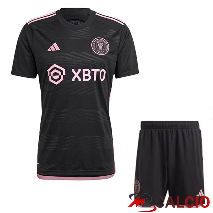 Maglie Calcio Personalizzate,Tute Calcio Squadre,Maglia Nazionale Italiana Calcio | Maglie Calcio Inter Miami CF Bambino Seconda Nero 2023/2024