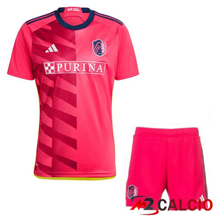 Maglie Calcio St.Louis City FC Bambino Prima Rosso 2023/2024