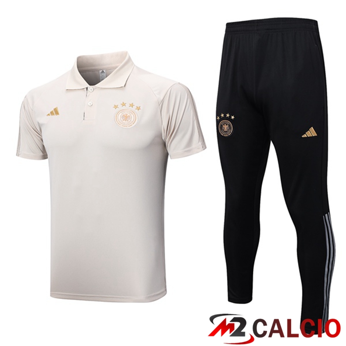Maglie Calcio Personalizzate,Tute Calcio Squadre,Maglia Nazionale Italiana Calcio | Maglia Polo Germania + Pantaloni Giallo 2023/2024