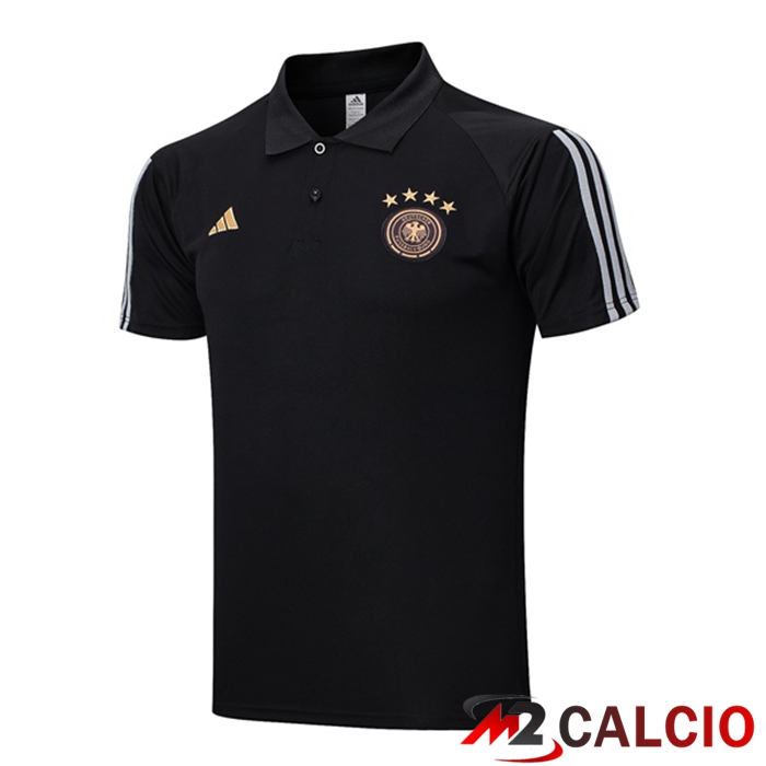 Maglie Calcio Personalizzate,Tute Calcio Squadre,Maglia Nazionale Italiana Calcio | Maglia Polo Germania Nero 2023/2024