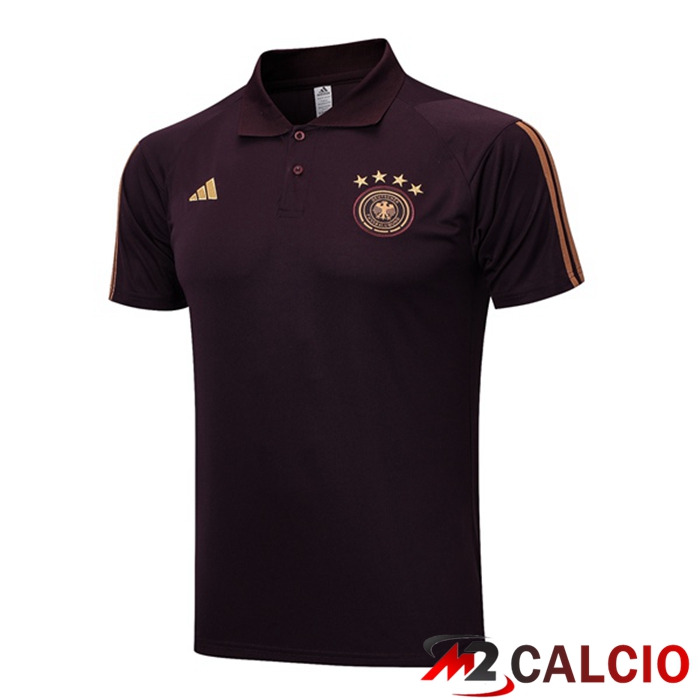Maglie Calcio Personalizzate,Tute Calcio Squadre,Maglia Nazionale Italiana Calcio | Maglia Polo Germania Marrone 2023/2024