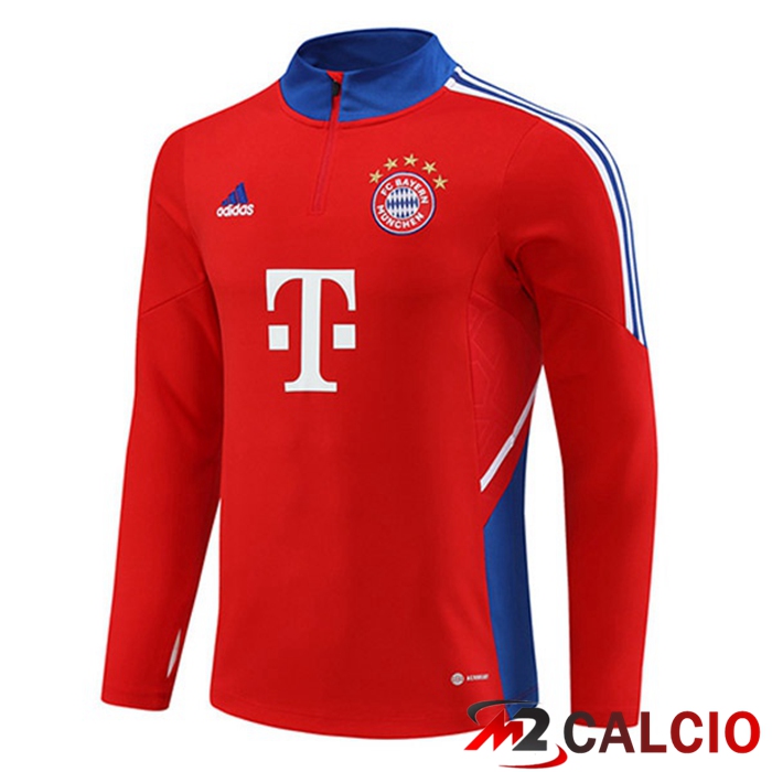 Maglie Calcio Personalizzate,Tute Calcio Squadre,Maglia Nazionale Italiana Calcio | Felpa Allenamento Bayern Monaco Rosso 2023/2024