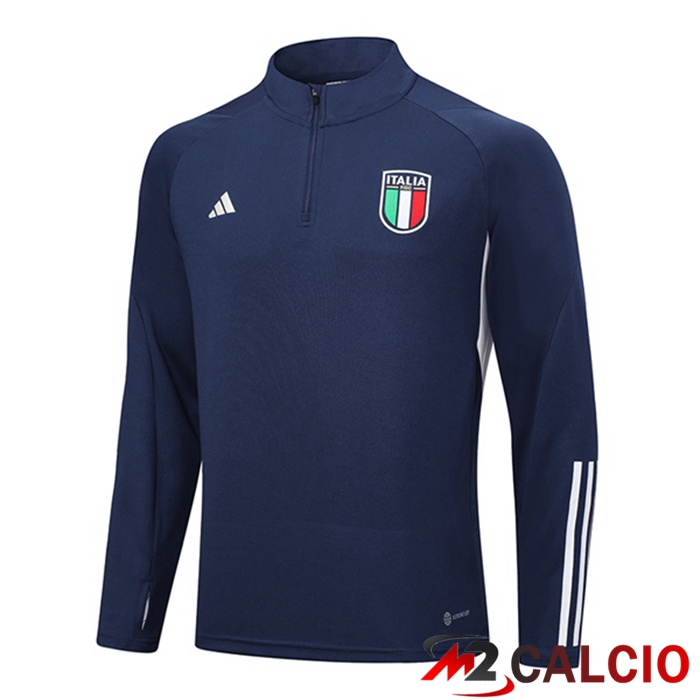 Maglie Calcio Personalizzate,Tute Calcio Squadre,Maglia Nazionale Italiana Calcio | Felpa Allenamento Italia Blu Reale 2023/2024