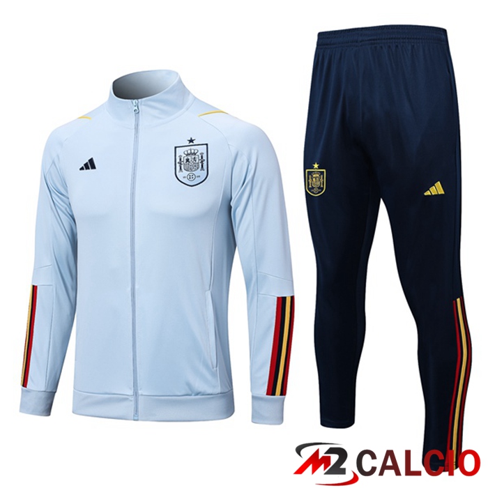 Maglie Calcio Personalizzate,Tute Calcio Squadre,Maglia Nazionale Italiana Calcio | Insieme Tuta Calcio - Giacca Spagna Blu 2023/2024