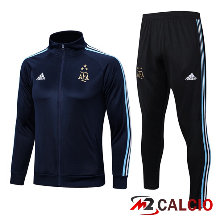Maglie Calcio Personalizzate,Tute Calcio Squadre,Maglia Nazionale Italiana Calcio | Insieme Tuta Calcio - Giacca Argentina Blu Reale 2023/2024