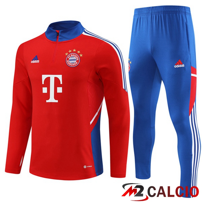 Maglie Calcio Personalizzate,Tute Calcio Squadre,Maglia Nazionale Italiana Calcio | Insieme Tuta Calcio Bayern Monaco Rosso 2023/2024