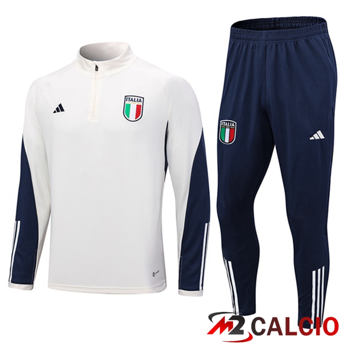 Maglie Calcio Personalizzate,Tute Calcio Squadre,Maglia Nazionale Italiana Calcio | Insieme Tuta Calcio Italia Bianco 2023/2024
