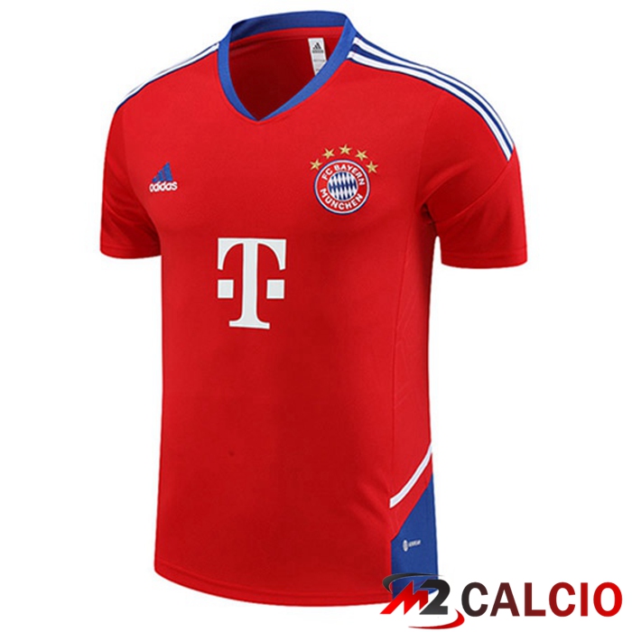 Maglie Calcio Personalizzate,Tute Calcio Squadre,Maglia Nazionale Italiana Calcio | T Shirt Allenamento Bayern Monaco Rosso 2023/2024
