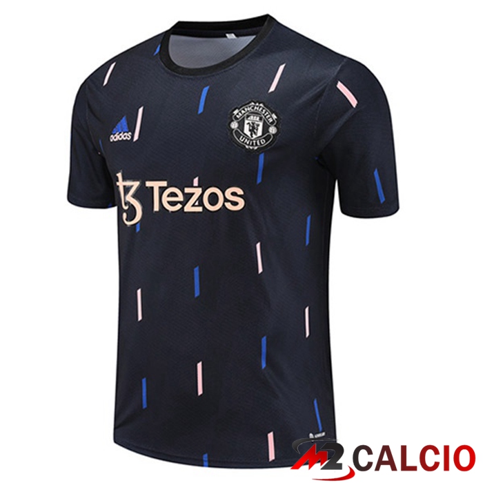 Maglie Calcio Personalizzate,Tute Calcio Squadre,Maglia Nazionale Italiana Calcio | T Shirt Allenamento Manchester United Nero 2023/2024