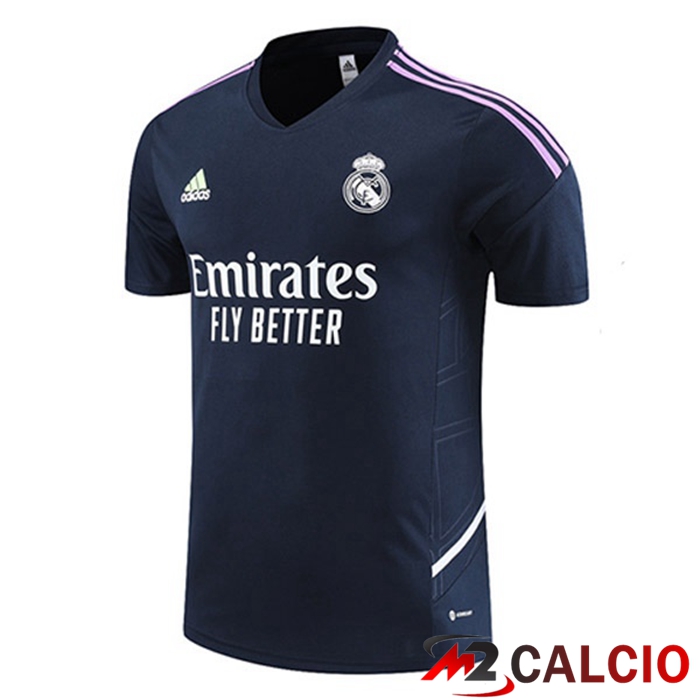 Maglie Calcio Personalizzate,Tute Calcio Squadre,Maglia Nazionale Italiana Calcio | T Shirt Allenamento Real Madrid Blu Reale 2023/2024