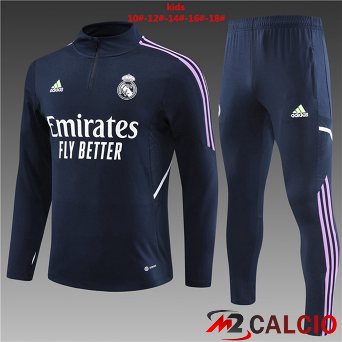 Maglie Calcio Personalizzate,Tute Calcio Squadre,Maglia Nazionale Italiana Calcio | Insieme Tuta Calcio Real Madrid Bambino Blu Reale 2023/2024