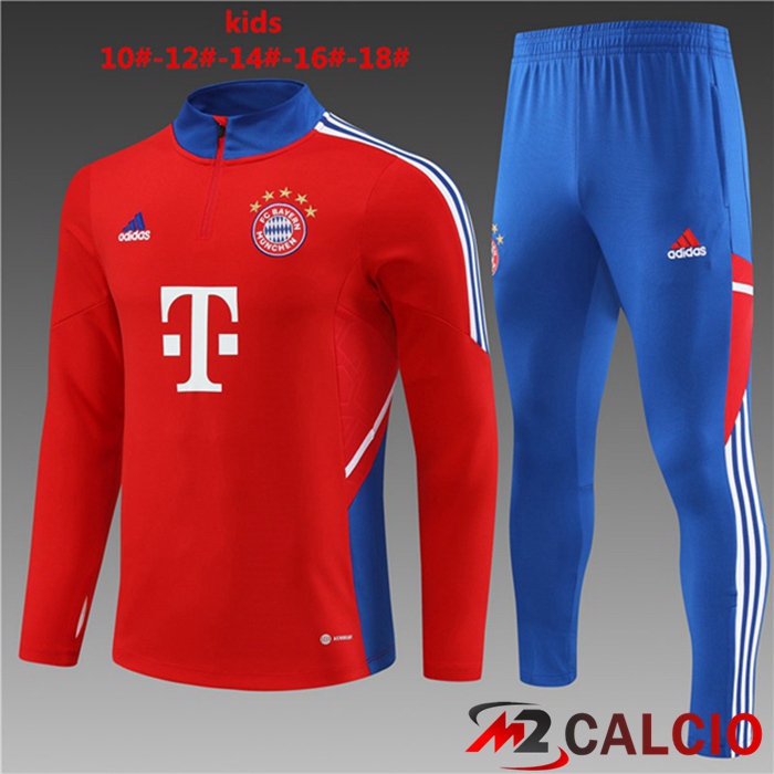 Maglie Calcio Personalizzate,Tute Calcio Squadre,Maglia Nazionale Italiana Calcio | Insieme Tuta Calcio Bayern Monaco Bambino Rosso 2023/2024