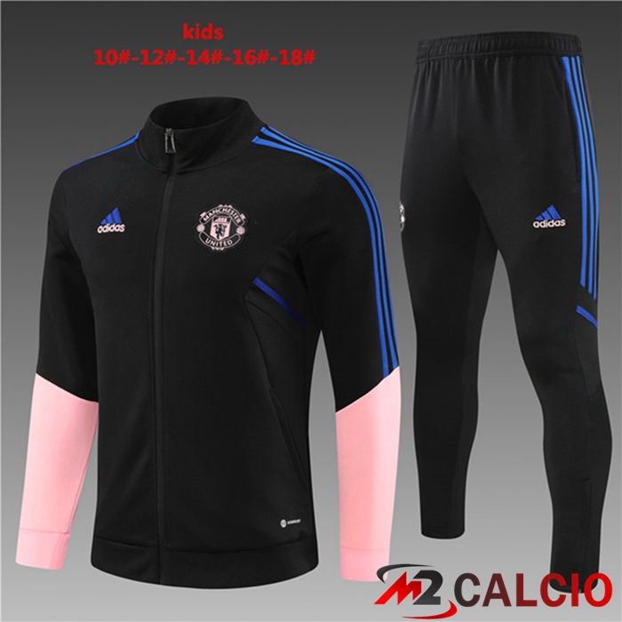 Maglie Calcio Personalizzate,Tute Calcio Squadre,Maglia Nazionale Italiana Calcio | Insieme Tuta Calcio Manchester United Bambino Nero 2023/2024