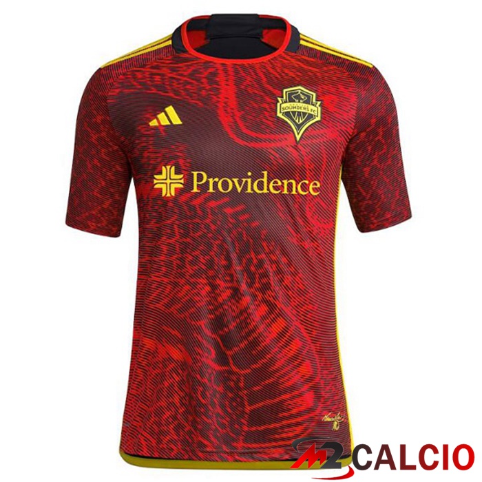 Maglie Calcio Personalizzate,Tute Calcio Squadre,Maglia Nazionale Italiana Calcio | Maglie Calcio Seattle Sounders FC Seconda Rosso 2023/2024