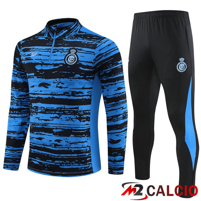 Maglie Calcio Personalizzate,Tute Calcio Squadre,Maglia Nazionale Italiana Calcio | Insieme Tuta Calcio Al-Nassr FC Blu 2023/2024