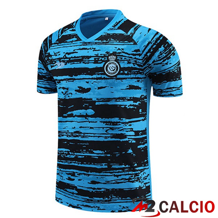 Maglie Calcio Personalizzate,Tute Calcio Squadre,Maglia Nazionale Italiana Calcio | T Shirt Allenamento Al-Nassr FC Blu 2023/2024