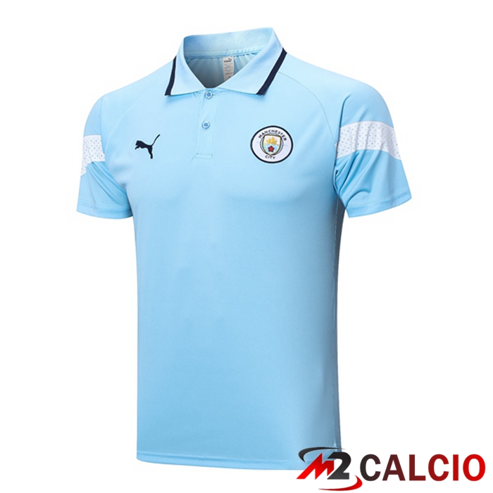 Maglie Calcio Personalizzate,Tute Calcio Squadre,Maglia Nazionale Italiana Calcio | Maglia Polo Manchester City Blu 2023/2024