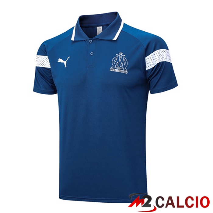 Maglie Calcio Personalizzate,Tute Calcio Squadre,Maglia Nazionale Italiana Calcio | Maglia Polo Marsiglia OM Blu 2023/2024