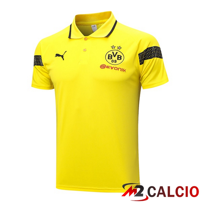 Maglie Calcio Personalizzate,Tute Calcio Squadre,Maglia Nazionale Italiana Calcio | Maglia Polo Dortmund BVB Giallo 2023/2024