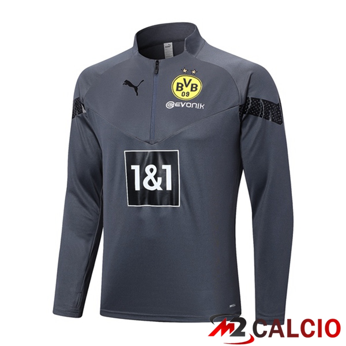 Maglie Calcio Personalizzate,Tute Calcio Squadre,Maglia Nazionale Italiana Calcio | Felpa Allenamento Dortmund BVB Grigio 2023/2024