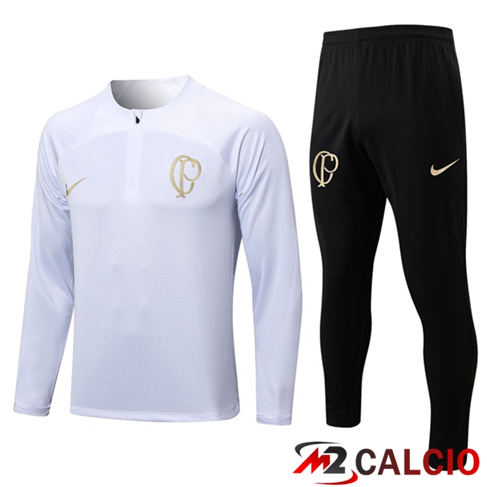 Maglie Calcio Personalizzate,Tute Calcio Squadre,Maglia Nazionale Italiana Calcio | Insieme Tuta Calcio Corinthians Bianco 2023/2024