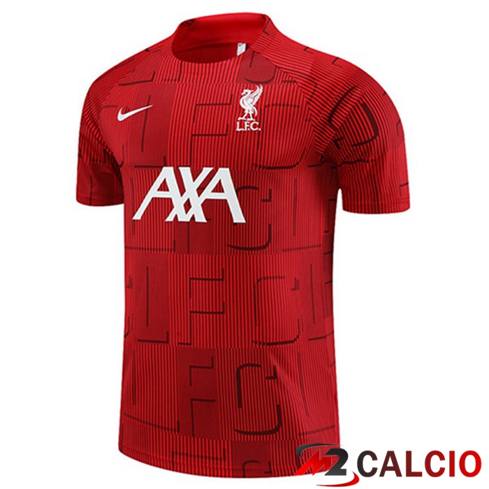 Maglie Calcio Personalizzate,Tute Calcio Squadre,Maglia Nazionale Italiana Calcio | T Shirt Allenamento FC Liverpool Rosso 2023/2024