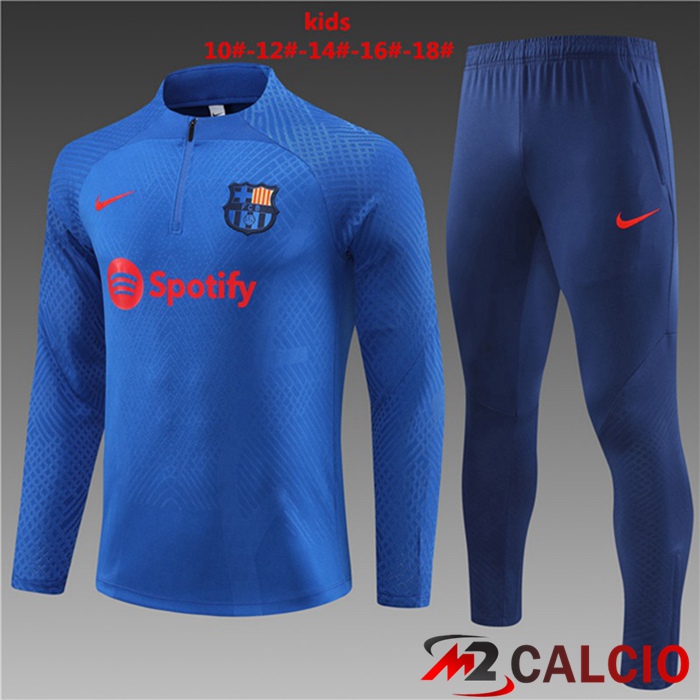 Maglie Calcio Personalizzate,Tute Calcio Squadre,Maglia Nazionale Italiana Calcio | Insieme Tuta Calcio FC Barcellona Bambino Blu 2023/2024