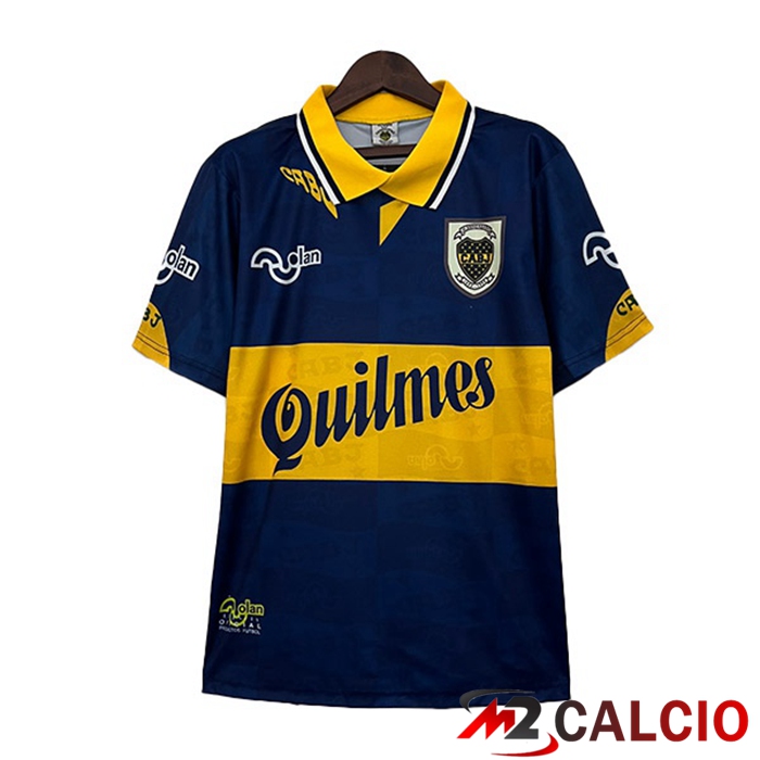 Maglie Calcio Personalizzate,Tute Calcio Squadre,Maglia Nazionale Italiana Calcio | Maglie Calcio Boca Juniors Retro Prima Blu Giallo 1995-1997