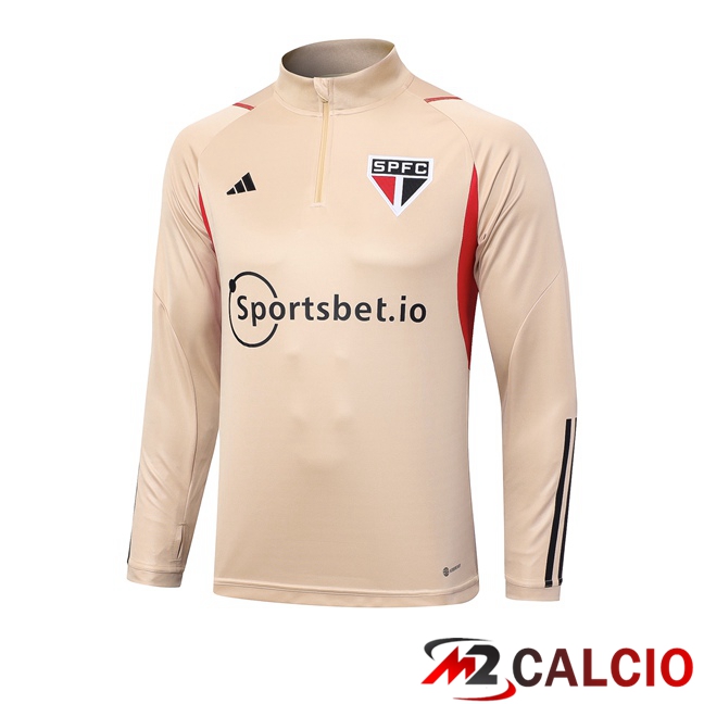 Maglie Calcio Personalizzate,Tute Calcio Squadre,Maglia Nazionale Italiana Calcio | Felpa Allenamento Sao Paulo FC Marrone 2023/2024