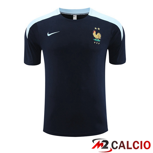 Maglie Calcio Personalizzate,Tute Calcio Squadre,Maglia Nazionale Italiana Calcio | T Shirt Allenamento Francia Blu Reale 2023/2024
