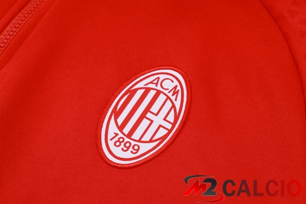 Tuta Calcio - Felpa Con Cappuccio AC Milan Rosso 2024/2025