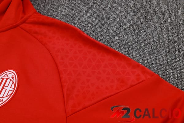 Tuta Calcio - Felpa Con Cappuccio AC Milan Rosso 2024/2025