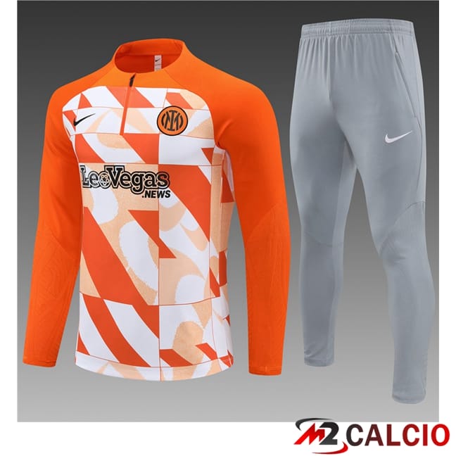 Maglie Calcio Personalizzate,Tute Calcio Squadre,Maglia Nazionale Italiana Calcio | Insieme Tuta Calcio Inter Milan Bambino Arancia 2024/2025