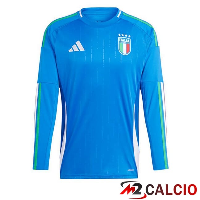 Offerte Maglie Calcio Italia Prima Manica Lunga Blu UEFA Euro 2024 A ...