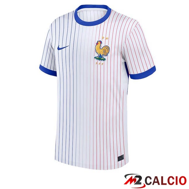 Maglie Calcio Personalizzate,Tute Calcio Squadre,Maglia Nazionale Italiana Calcio | Maglie Calcio Francia Seconda Bianco 2024/2025