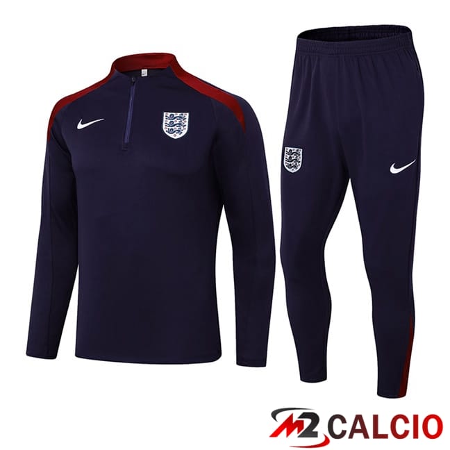 Maglie Calcio Personalizzate,Tute Calcio Squadre,Maglia Nazionale Italiana Calcio | Insieme Tuta Calcio Inghilterra Viola 2024/2025