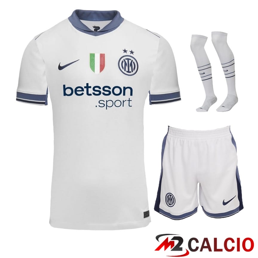 Maglie Calcio Personalizzate,Tute Calcio Squadre,Maglia Nazionale Italiana Calcio | Insieme Maglie Calcio Inter Milan Seconda (Pantaloncini + Calzini) 2024/2025