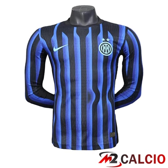 Maglie Calcio Personalizzate,Tute Calcio Squadre,Maglia Nazionale Italiana Calcio | Maglie Calcio Inter Milan Prima Manica Lunga Leaked Version 2025/2026