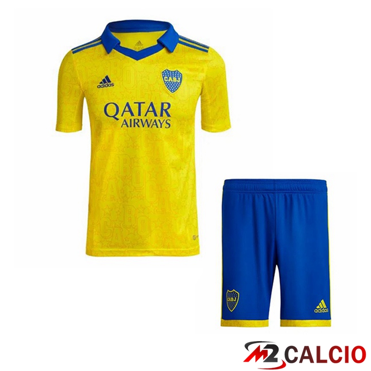Maglie Calcio Personalizzate,Tute Calcio Squadre,Maglia Nazionale Italiana Calcio | Maglie Calcio Boca Juniors Bambino Terza Giallo 2022/2023