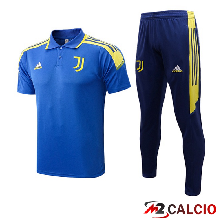 Maglie Calcio Personalizzate,Tute Calcio Squadre,Maglia Nazionale Italiana Calcio | Kit Maglia Polo Juventus + Pantaloni Blu 2021/2022