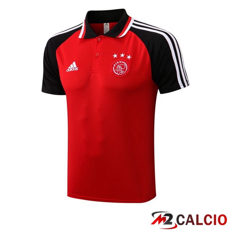 Maglie Calcio Personalizzate,Tute Calcio Squadre,Maglia Nazionale Italiana Calcio | Maglia Polo AFC Ajax Rosso 2021/2022