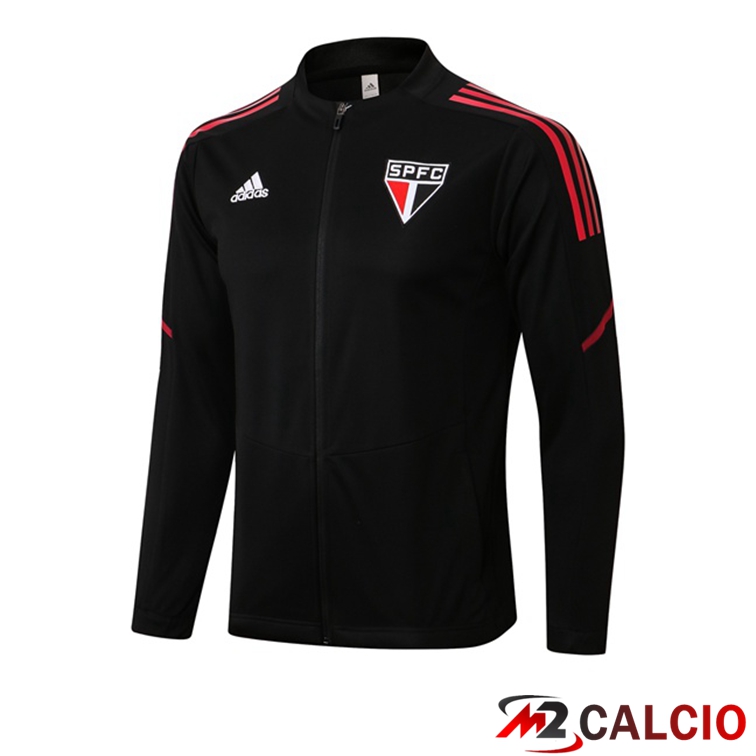 Maglie Calcio Personalizzate,Tute Calcio Squadre,Maglia Nazionale Italiana Calcio | Felpa Allenamento Sao Paulo FC Nero 2022/2023