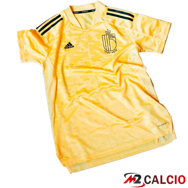 Maglie Calcio Personalizzate,Tute Calcio Squadre,Maglia Nazionale Italiana Calcio | Maglia calcio Belgio Donna Seconda Giallo Euro 2022 femminile